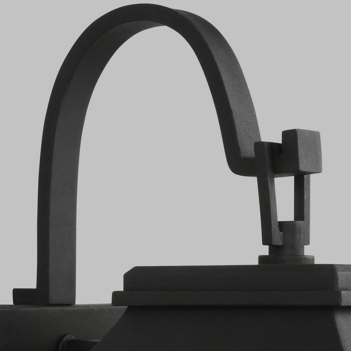 Two Light Lantern from the Warren collection in Textured Black finish