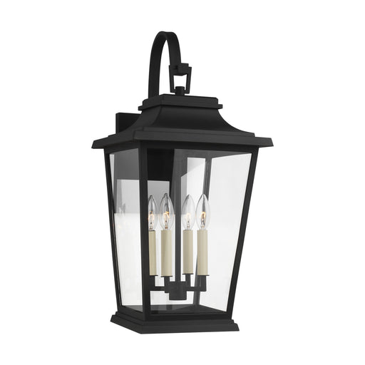Generation Lighting - OL15403TXB - Four Light Lantern - Warren - Textured Black