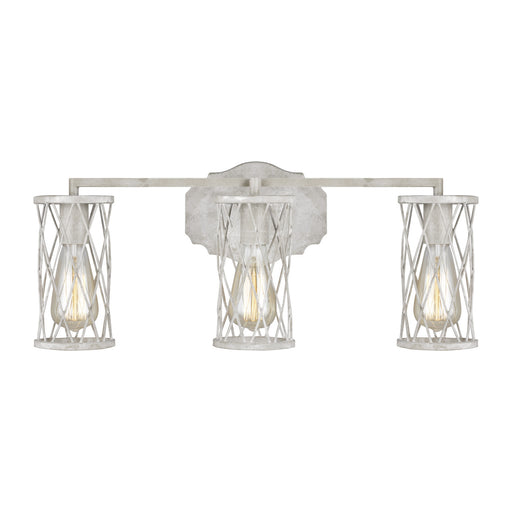 Generation Lighting - VS2483FWO/DWW - Three Light Vanity - COSETTE - French Washed Oak / Distressed White Wood