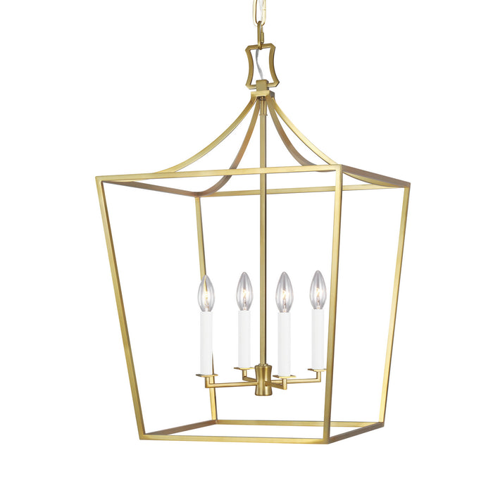 Generation Lighting - CC1014BBS - Four Light Lantern - Southold - Burnished Brass