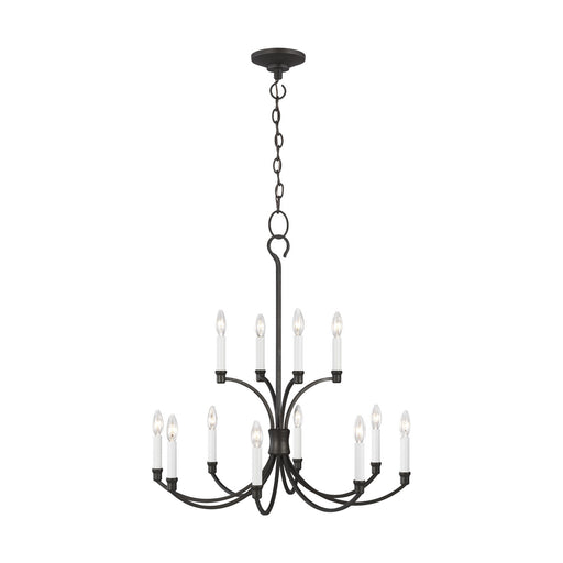 Generation Lighting - CC10612SMS - 12 Light Chandelier - Westerly - Smith Steel