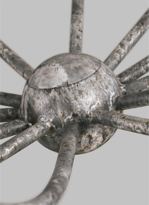 12 Light Chandelier from the RICHMOND collection in Weathered Galvanized finish