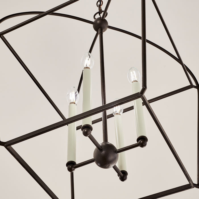 Four Light Lantern from the STONINGTON collection in Smith Steel finish