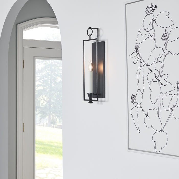 One Light Wall Sconce from the KEYSTONE collection in Aged Iron finish