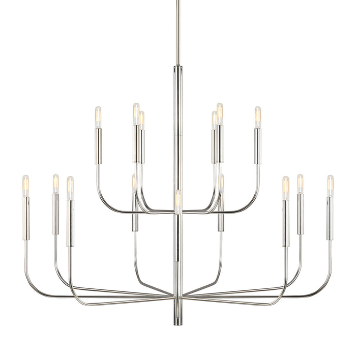 15 Light Chandelier from the BRIANNA collection in Polished Nickel finish