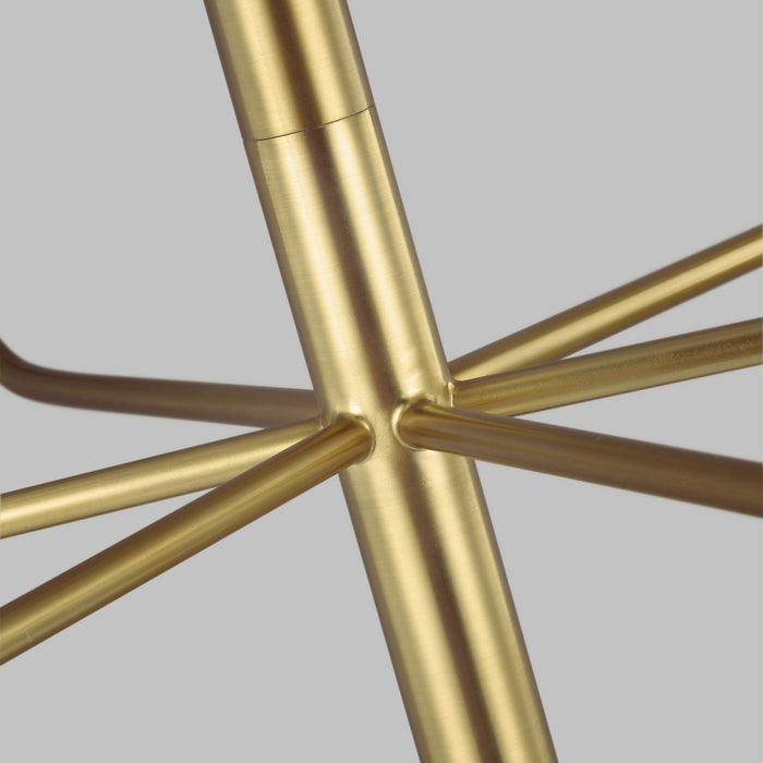 Six Light Chandelier from the BRIANNA collection in Burnished Brass finish