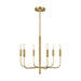 Generation Lighting - EC1006BBS - Six Light Chandelier - BRIANNA - Burnished Brass