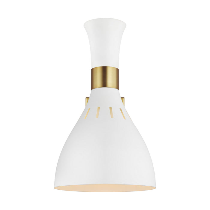 One Light Wall Sconce from the JOAN collection in Matte White finish