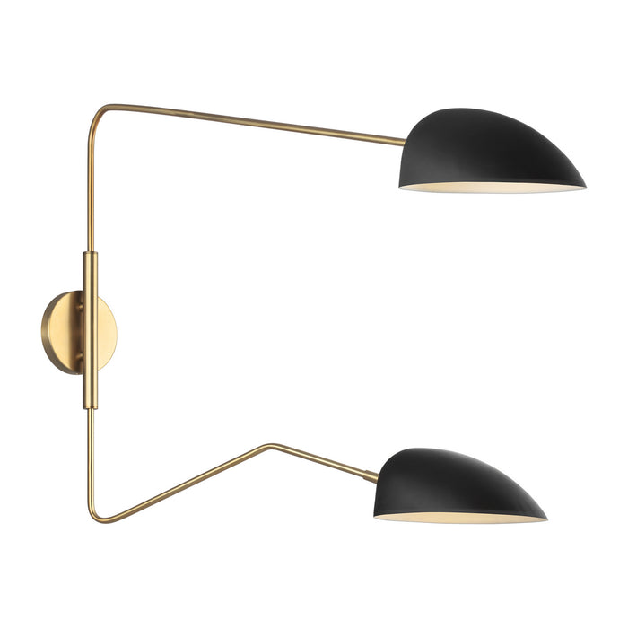 Two Light Wall Sconce from the JANE collection in Midnight Black finish