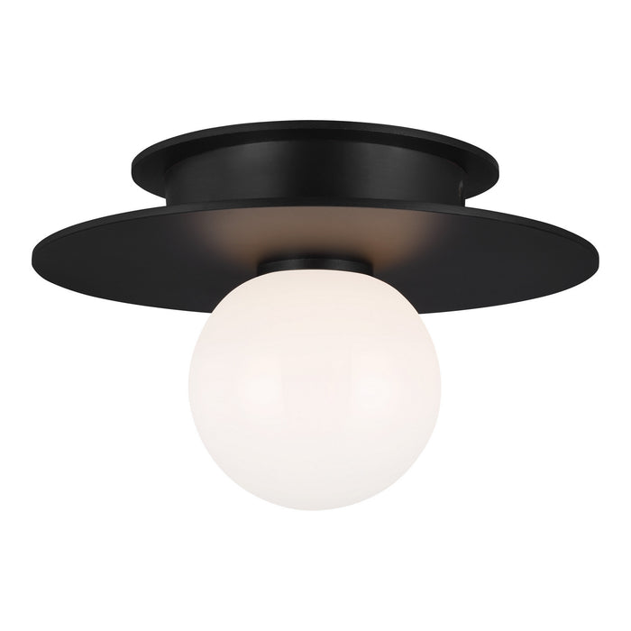 Generation Lighting - KF1001MBK - One Light Flush Mount - Nodes - Midnight Black