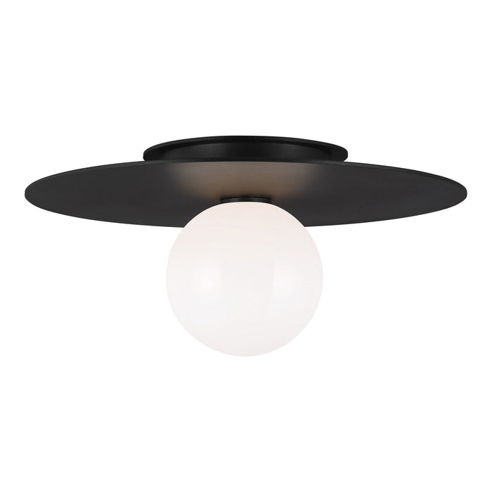 Generation Lighting - KF1011MBK - One Light Flush Mount - Nodes - Midnight Black