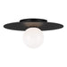 Generation Lighting - KF1011MBK - One Light Flush Mount - Nodes - Midnight Black