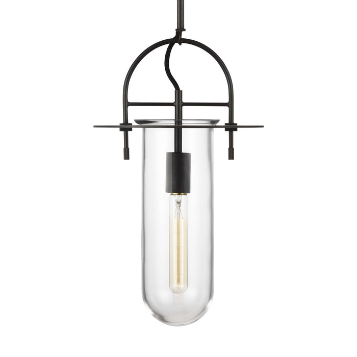 One Light Pendant from the Nuance collection in Aged Iron finish