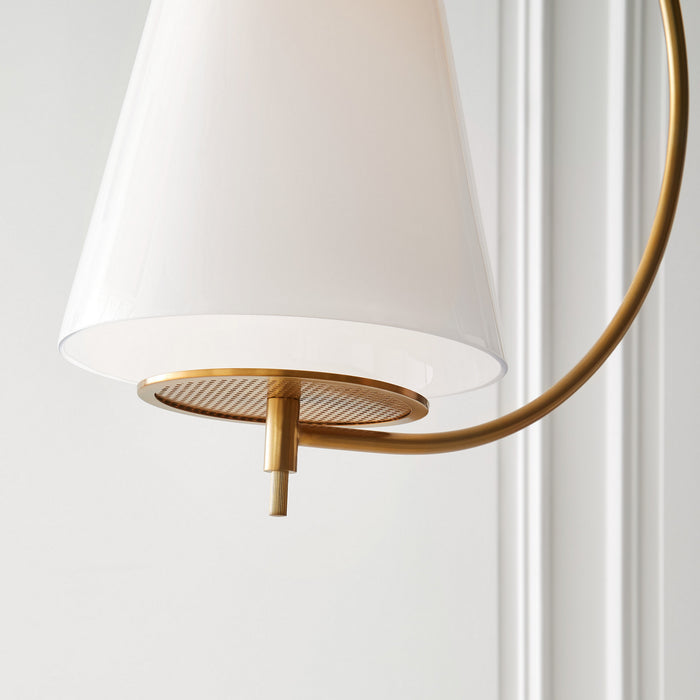One Light Pendant from the GESTURE collection in Burnished Brass finish