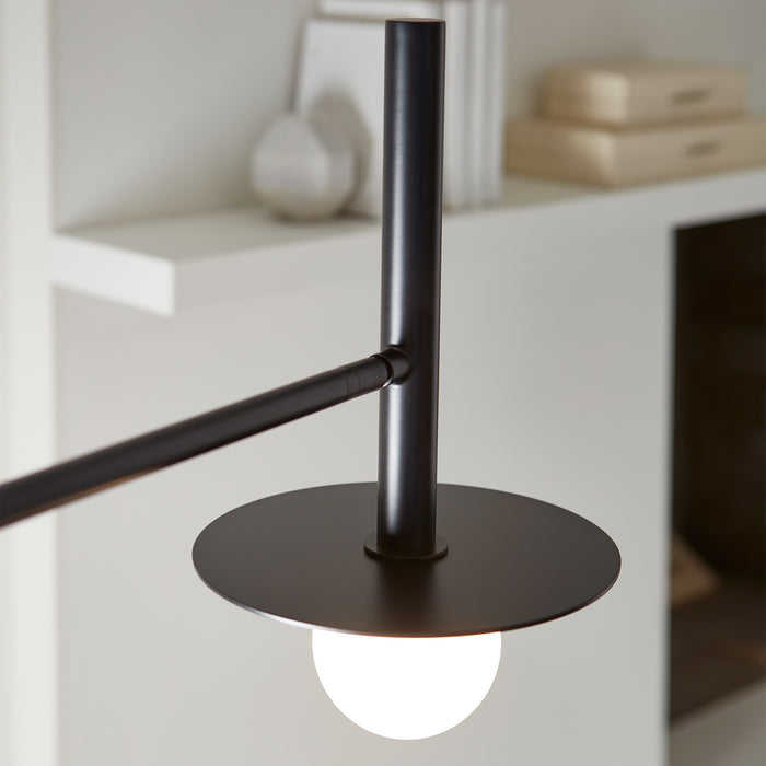 One Light Floor Lamp from the Nodes collection in Midnight Black finish