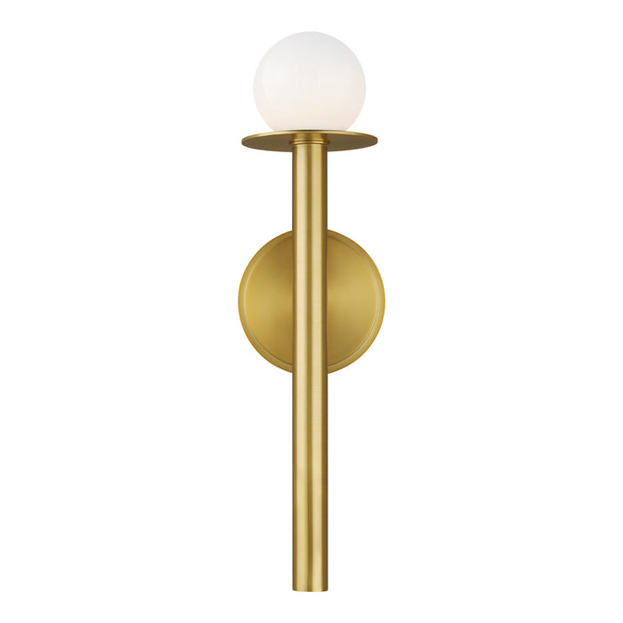 One Light Wall Sconce from the Nodes collection in Burnished Brass finish