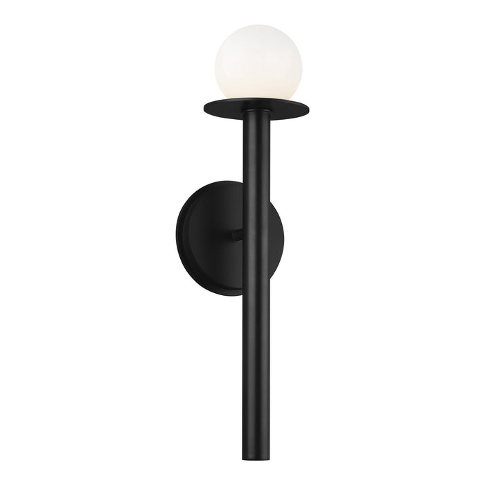 Generation Lighting - KW1001MBK - One Light Wall Sconce - Nodes - Midnight Black