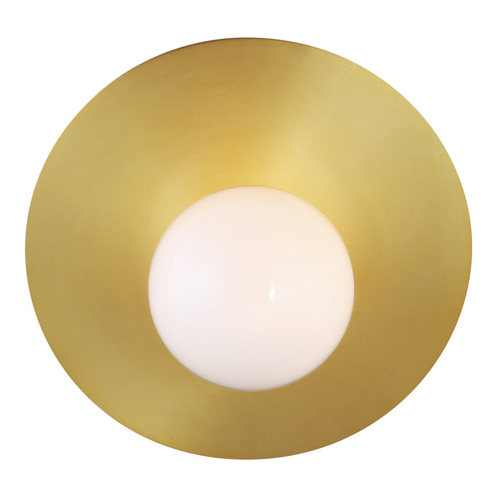 One Light Wall Sconce from the Nodes collection in Burnished Brass finish
