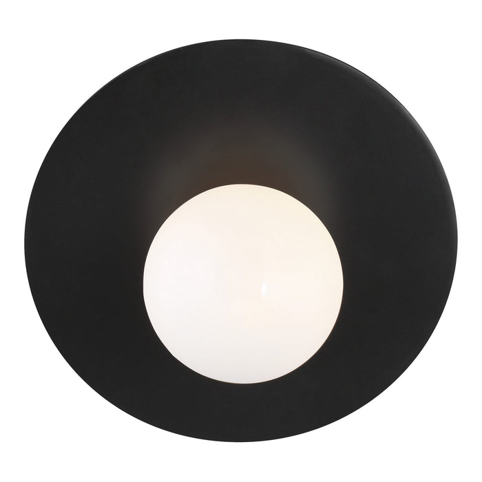 One Light Wall Sconce from the Nodes collection in Midnight Black finish