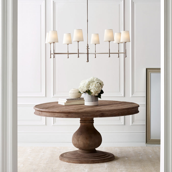 Eight Light Chandelier from the Capri collection in Polished Nickel finish
