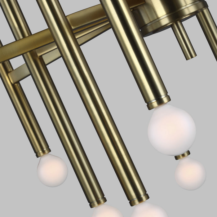 24 Light Chandelier from the Beckham Modern collection in Burnished Brass finish