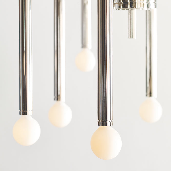 24 Light Chandelier from the Beckham Modern collection in Polished Nickel finish