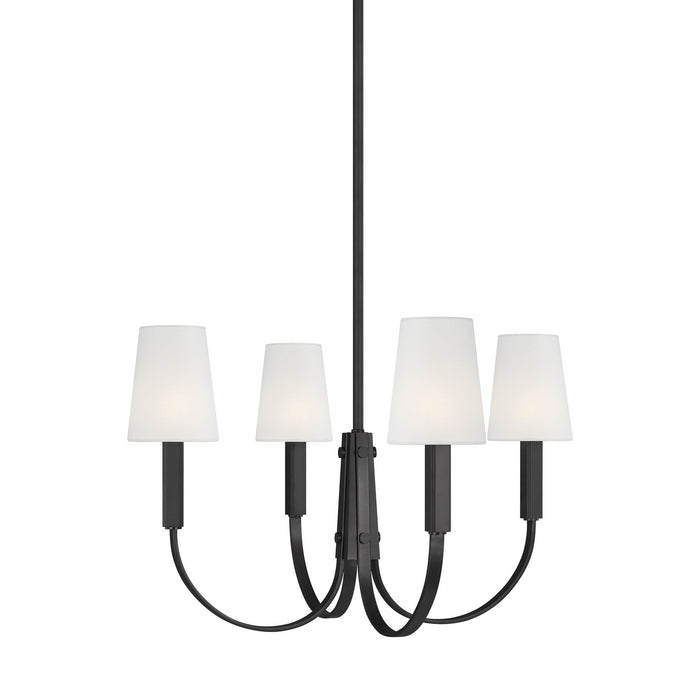 Four Light Chandelier from the LOGAN collection in Aged Iron finish