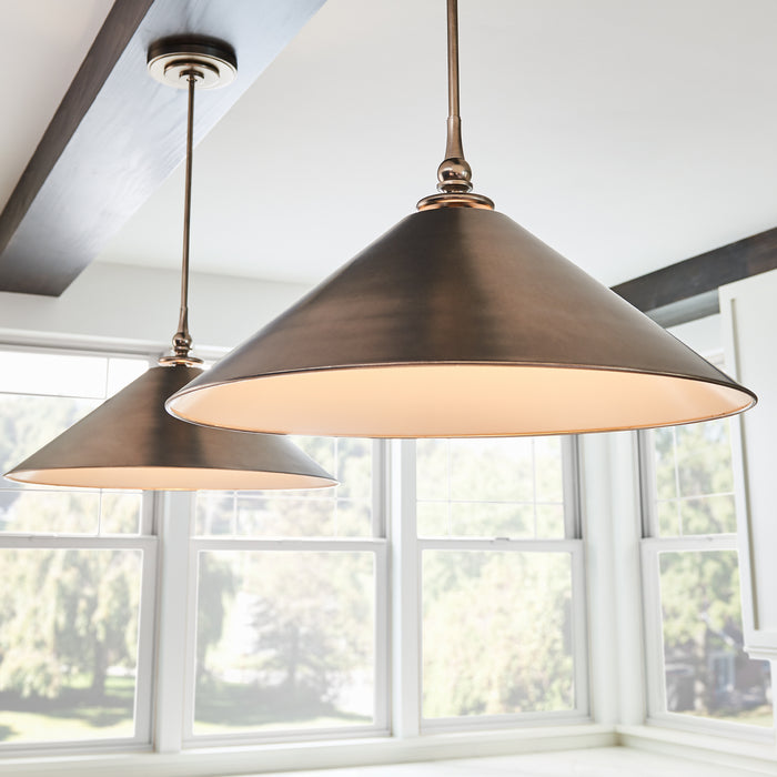 One Light Pendant from the Capri collection in Antique Nickel finish