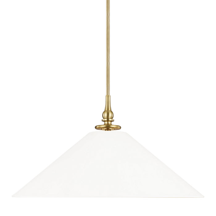 One Light Pendant from the Capri collection in Burnished Brass finish