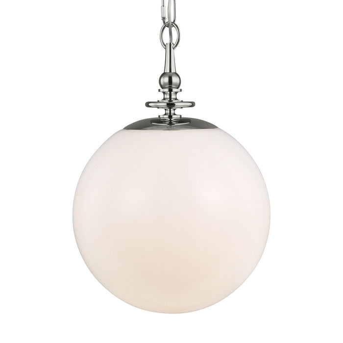 One Light Pendant from the Capri collection in Polished Nickel finish