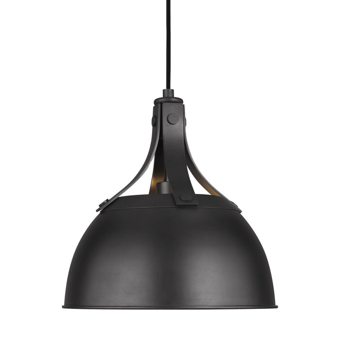 One Light Pendant from the LOGAN collection in Aged Iron finish