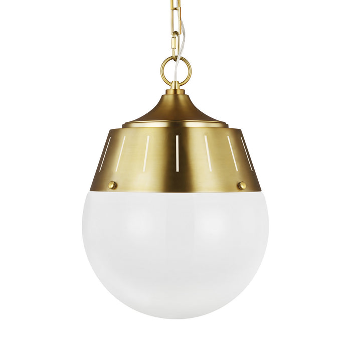 Two Light Pendant from the Arlett collection in Burnished Brass finish