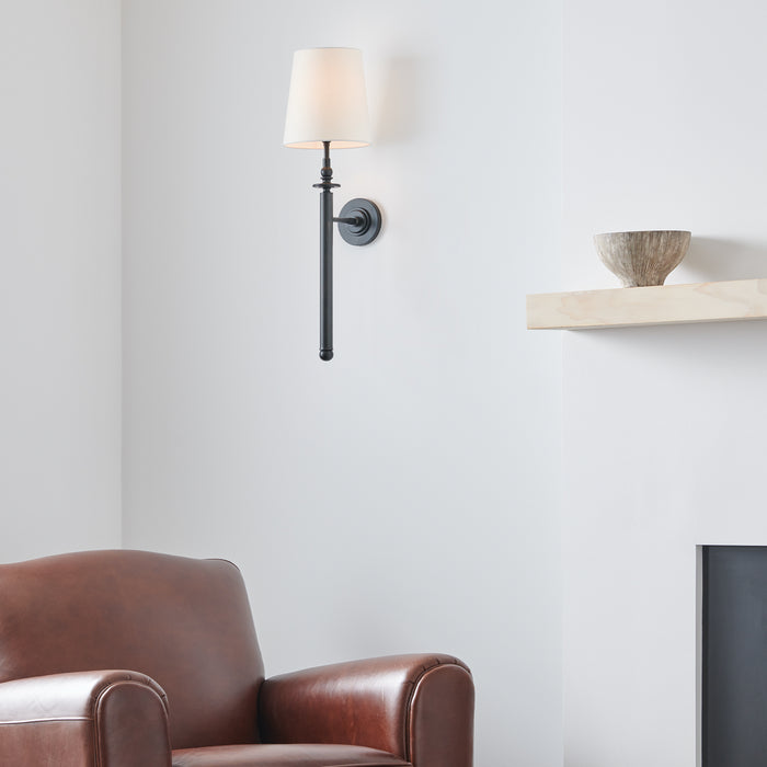 One Light Wall Sconce from the Capri collection in Aged Iron finish