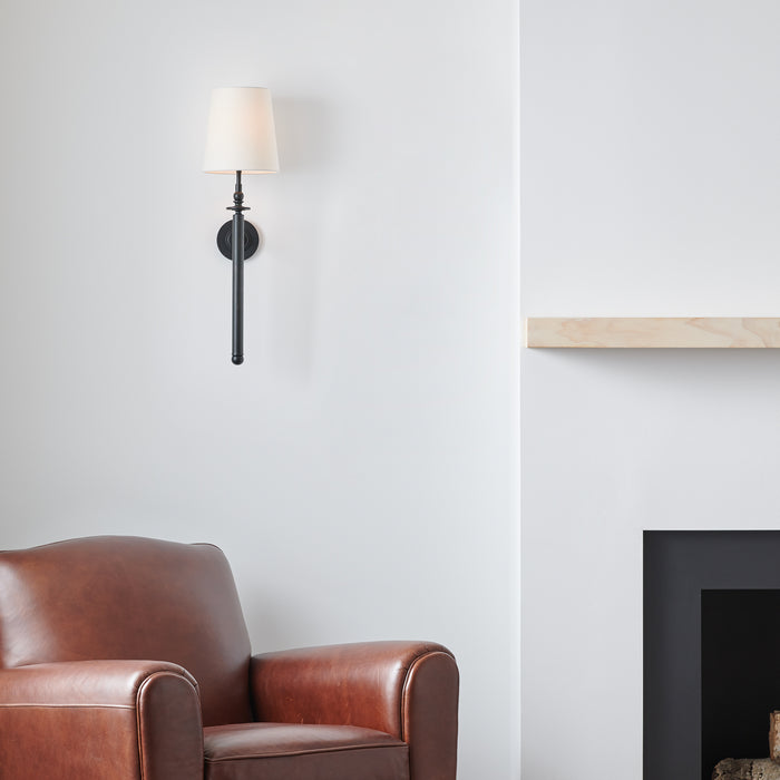 One Light Wall Sconce from the Capri collection in Aged Iron finish