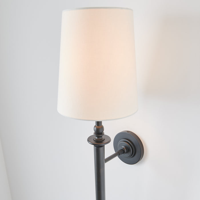 One Light Wall Sconce from the Capri collection in Aged Iron finish