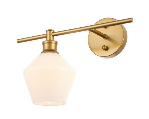 Elegant Lighting - LD2305BR - One Light Wall Sconce - Gene - Brass And Frosted White Glass