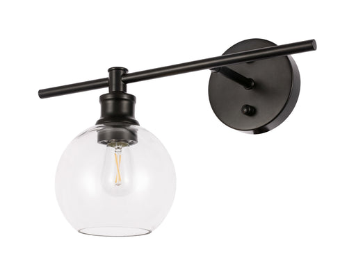 Elegant Lighting - LD2306BK - One Light Wall Sconce - Collier - Black And Clear Glass