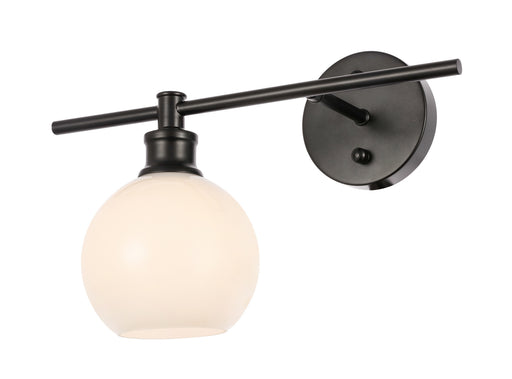Elegant Lighting - LD2307BK - One Light Wall Sconce - Collier - Black And Frosted White Glass