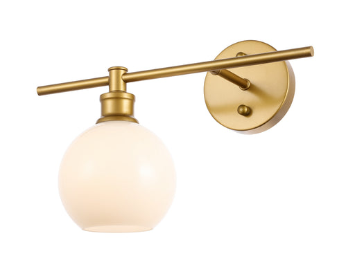 Elegant Lighting - LD2307BR - One Light Wall Sconce - Collier - Brass And Frosted White Glass