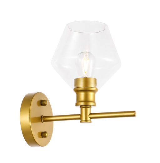 Elegant Lighting - LD2308BR - One Light Wall Sconce - Gene - Brass And Clear Glass