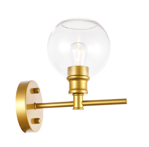 Elegant Lighting - LD2310BR - One Light Wall Sconce - Collier - Brass And Clear Glass