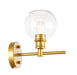 Elegant Lighting - LD2310BR - One Light Wall Sconce - Collier - Brass And Clear Glass