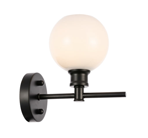 Elegant Lighting - LD2311BK - One Light Wall Sconce - Collier - Black And Frosted White Glass