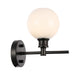 Elegant Lighting - LD2311BK - One Light Wall Sconce - Collier - Black And Frosted White Glass