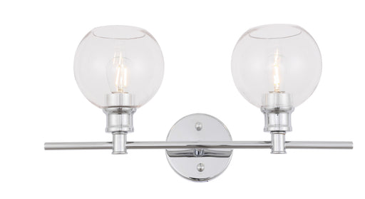 Elegant Lighting - LD2314C - Two Light Wall Sconce - Collier - Chrome And Clear Glass