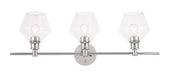 Elegant Lighting - LD2316C - Three Light Wall Sconce - Gene - Chrome And Clear Glass