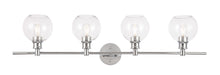 Elegant Lighting - LD2322C - Four Light Wall Sconce - Collier - Chrome And Clear Glass