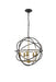 Elegant Lighting - LD4006D20BRD - Five Light Pendant - Octavia - Brass And Dark Brown