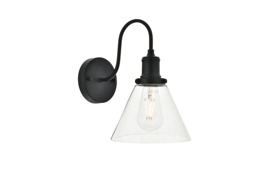 Elegant Lighting - LD4017W7BK - One Light Wall Sconce - Histoire - Black And Clear