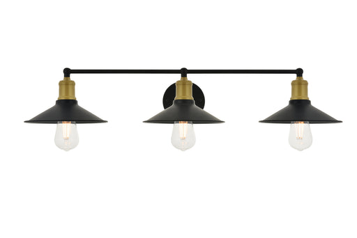 Elegant Lighting - LD4033W33BRB - Three Light Wall Sconce - Etude - Brass And Black